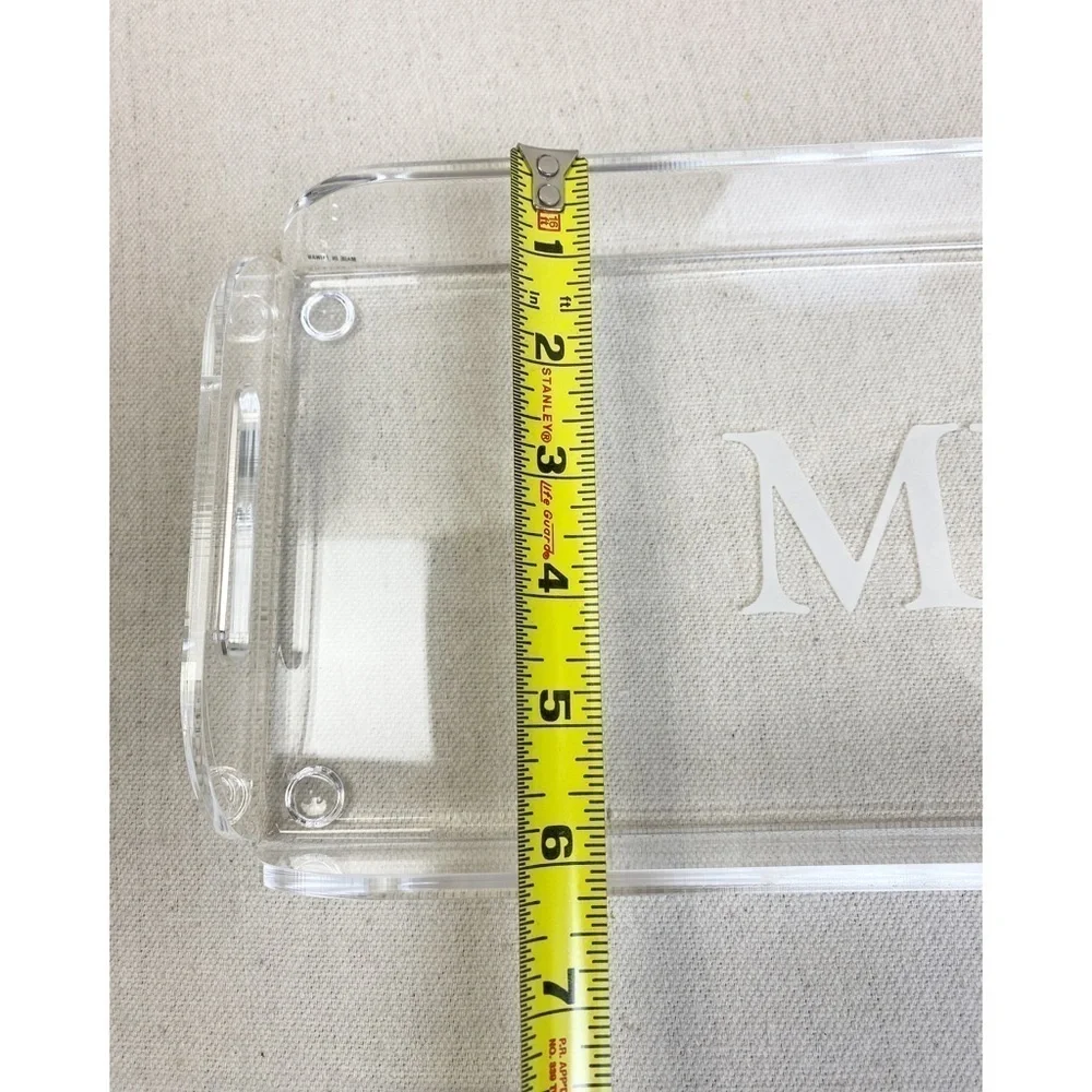 Acrylic Serving Tray Monogrammed MBP NEW